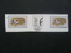 GERMANY BRD, 1988 stamp Michel cat. no 1395 used, error broken T + normal stamp - Picture 1 of 1