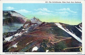 Switchbacks Pikes Peak Auto Highway Postcard 92441-N Unposted - Picture 1 of 2