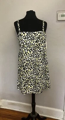 Michael Kors Vestido Estampado Animal Sin Mangas Blanco 12 Nuevo Con Etiquetas Foto 1 de 4