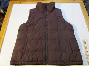 OLD NAVY BRAND FLEECE LINED PUFFER ZIP VEST XL SIDE POCKETS BROWN - Picture 1 of 8