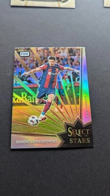 2023-24 Panini Select Soccer Silver Select Starrs Robert Lewandowski Barca - Image 1 of 2