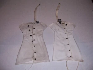 Original US USMC Marine Corps White Canvas Leggings - Size 9 - Picture 1 of 4