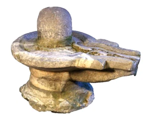 18-19 ° c tempio indù marmo Shiva Lingam - Foto 1 di 3
