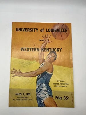 1962 University Of Louisville VS Western Kentucky Basketball Official Program - Image 1 of 4