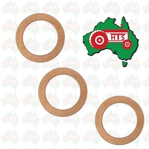 Tractor 3 x Fuel Injector Washers Fits for Massey FERGUSON 35 35X - Picture 1 of 1