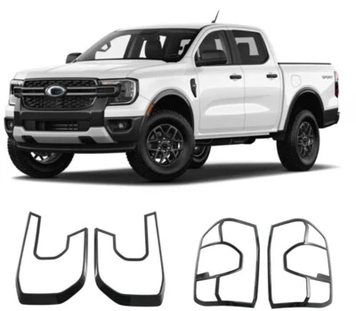 For 2025 Ford Ranger Car Accessories Front+Rear Fog Light Lamp Cover Protector - Image 1 of 4