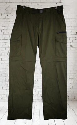 The B.C. Ropa Hombre Talla LX32 36x32 Carga VERDE Pantalones Cinturón Hebilla Bolsillos Foto 1 de 4