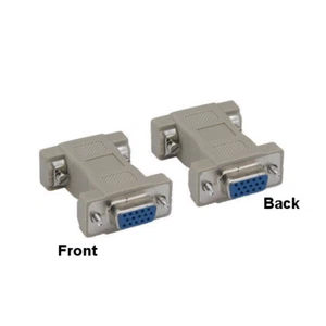 KNTK HD15 15Pin Female to Female Adapter Gender Changer Coupler VGA SVGA Port - Picture 1 of 1