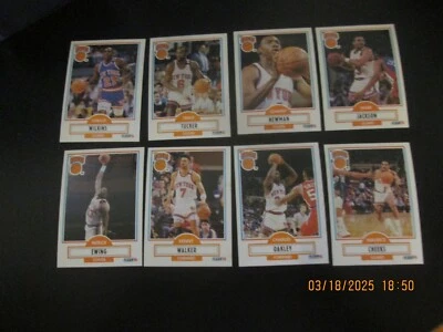 1990 Fleer New York Knicks Team Set 8 cartas Patrick Ewing 124-131 Foto 1 de 2