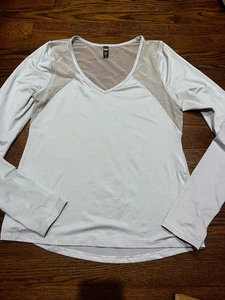 Victoria's Secret Sport Top Gr. M mittelgrau Mesh sportlich - Bild 1 von 3