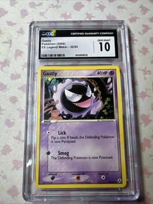 CGC 10 GEM MINT 2006 Pokemon Gastly EX Legend Maker 52/92 - Image 1 of 2