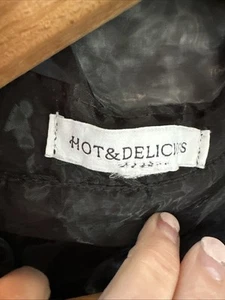 Very Rare Punk, Gothic Sheer Hoodie With Pockets, Black Size L Hot And Delicious - Picture 1 of 12