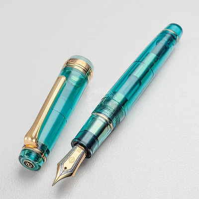 Pluma Estilográfica WANCHER × SAILOR Pro Gear Base 21K Azul Agua Nuevo en Caja F Foto 1 de 4