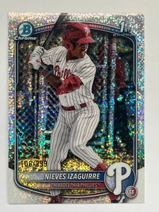 2025 Bowman Chrome Nieves Izaguirre 1st Speckle Refractor /299 Phillies (C) - Bild 1 von 4