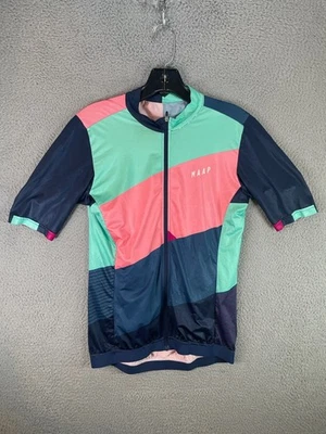 MAAP Cycling Jersey Womens Extra Small Green Colorful Color block Pockets Bikel - Image 1 of 4