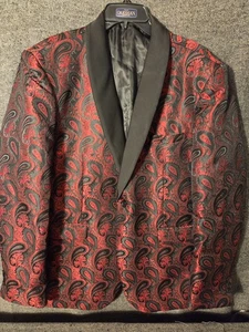 COOFANDY MEN'S SMOKING JACKET TUXIDO JACKET XL USED - Picture 1 of 7