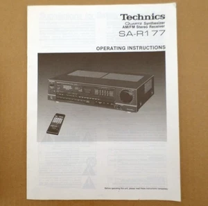 Technics SA-R177 Ricevitore Stereo Manuale di Funzionamento - Foto 1 di 4
