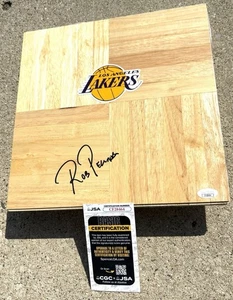 ROB PELINKA FIRMATO 12X12 pavimento in legno JSA COA LOS ANGELES LAKERS BASKET GM - Foto 1 di 2
