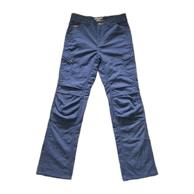 Ariat M4 Pants 32x36 Rebar Workwear Low Rise Boot Navy Blue Double Knee NWOT - Image 1 of 4