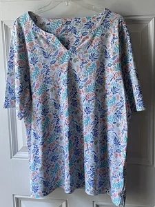 Croft & Barrow Damen 3/4 Arm V-Ausschnitt Pullover Oberteil - Bluse - Gr. XXL - Bild 1 von 4