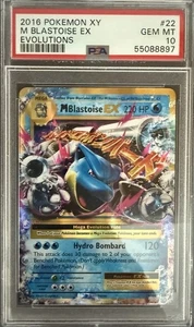 M Blastoise Ex #22/108 - 2016 Pokemon XY Evolutions Gem MINT PSA 10 - Picture 1 of 2