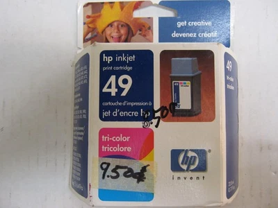 HP Inkjet Print Cartridge # 49 Tri Color Printer Ink New in Box - Image 1 of 3