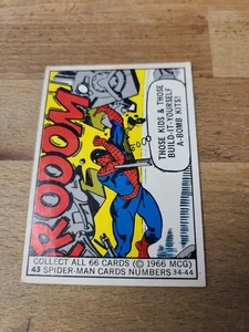 Tarjeta Donruss Spider-Man #43 1966 Marvel Comics Super Heroes de colección - Imagen 1 de 10