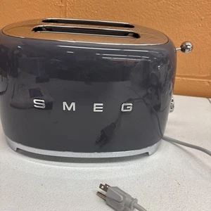 Smeg 50's Style Retro Aesthetic 2 Slice Toaster 6 Presets Extra 2 Slice, Gray - Picture 1 of 4