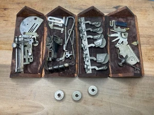 1880s Original Antique Singer Sewing Oak Puzzle Box  With Most Attachments Shf4 - Picture 1 of 6