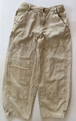 Pantalones Boho MUSTARD SEED Parche Bolsillo Slouchy Pierna Barril Talla GRANDE Tostado Foto 1 de 4