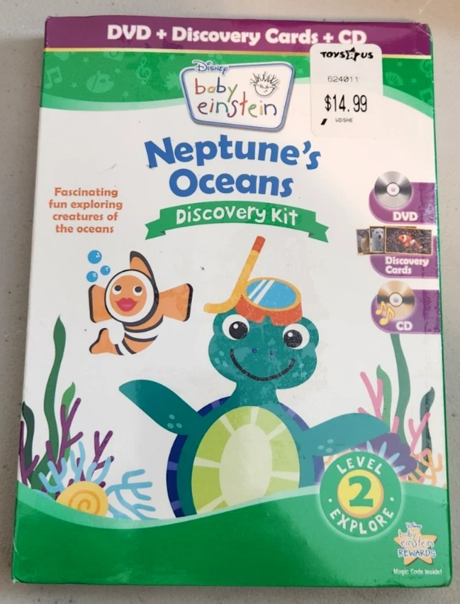 NEW - Baby Einstein: Neptune's Oceans  Discovery Kit • DVD/CD • Level 2 • SEALED Foto 1 de 1