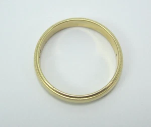 STUNNING MENS 14K YELLOW GOLD WEDDING BAND/RING (SIZE 11.25)      4.8G - Picture 1 of 10