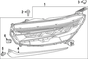 Genuine Honda Molding Strip 33102-3D4-A01 - Picture 1 of 1