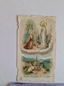 Santino Holy Card Fustellato Nostra Signora di Lourdes PG121 - Imagen 1 de 2