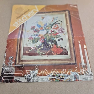 Spinnerin capolavoro cucitura USA ST1026 floreale 18 x 24 LEGGI seta Majorie Gosz - Foto 1 di 7