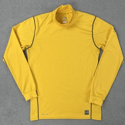 Camisa De Colección Nike Pro Ajustada Livestrong Lance Armstrong Hombres Grande Amarillo Cuello Alto Foto 1 de 4