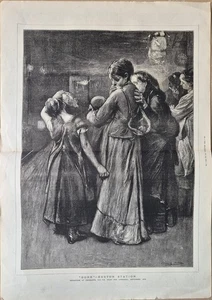 RARO GRABADO EN MADERA ORIGINAL, 1876, DESAPARECIDO-- ESTACIÓN DE EUSTON - Imagen 1 de 1