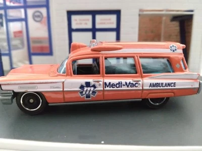 MATCHBOX 2024 COFFEE CRUISER's V 5 PACK '63  CADILLAC AMBULANCE ORANGE LOOSE - Image 1 of 4