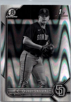 2022 Bowman Draft #BDC-82 Robby Snelling Chrome Black & White RayWave Refractor - Image 1 of 2