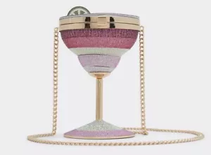 ALDO Margarita Rhinestone Glass Crossbody New - Picture 1 of 10