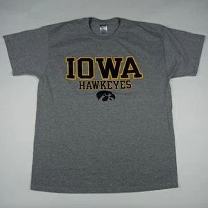 Iowa Hawkeyes T-Shirt Short Sleeve NCAA Men's Size XL Gray - Picture 1 of 8