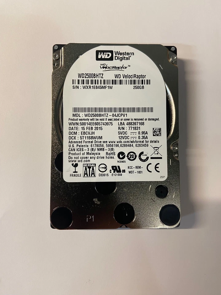 WD2500BHTZ-04JCPV1 - Western Digital 250GB 10K RPM SATA 2.5" HDD new with 0 p... - Image 1 of 1