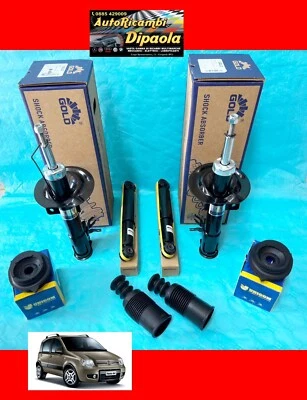 KIT 4 AMMORTIZZATORI GOLD + 2 TAMPONI ANT + 2 SUPPORTI ANTERIORI FIAT PANDA 169