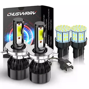 4X White LED Headlight Lamp + Reverse 9003 H4 7440 For 04 05 06 Toyota Scion xB - Picture 1 of 12