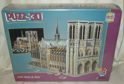 Puzz-3D NOTRE-DAME de Paris CATHEDRAL Dimensional PUZZLE 952pc CATHOLIC Webbit  - Image 1 of 3