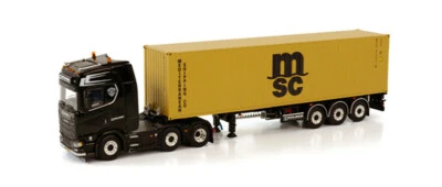 WSI SCANIA S CS20H 6X2 TWINSTEER CONTAINER TRAILER -3AXLE WITH 40FT 1:50 - Image 1 of 2