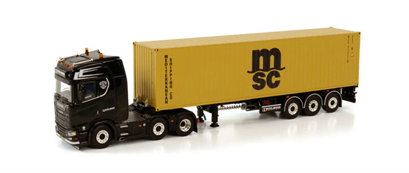 WSI SCANIA S CS20H 6X2 TWINSTEER CONTAINER TRAILER -3AXLE WITH 40FT 1:50 - Image 1 of 2
