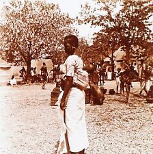Afrika Sudan Weiblich Der Küste D’Or c1910 Foto Platte Gläser Stereo Vintage