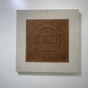 Authentischer pensionierter Leder CITY OF LOS ANGELES gerahmter Lederkunstdruck groß groß groß groß - Bild 1 von 4