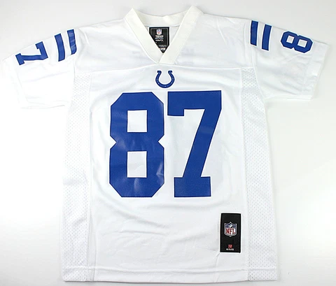 Reggie Wayne #87 Indianapolis Colts Youth 8 - 18 White NFL Jersey Cover